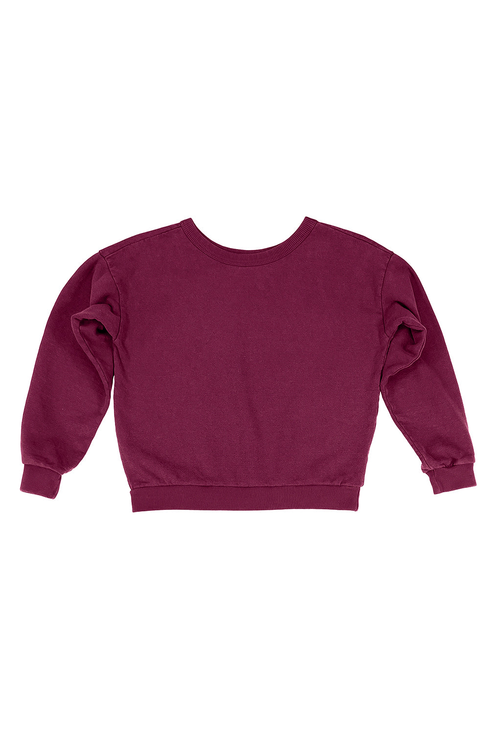 Laguna Cropped Sweatshirt | Jungmaven Hemp Clothing & Accessories / Color: Burgundy