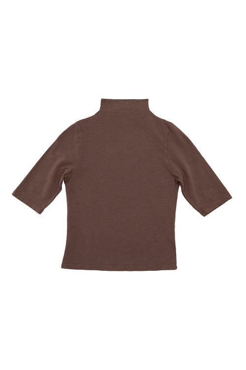 Loden Mock Neck Tee | Jungmaven Hemp Clothing & Accessories / Color: Coffee Bean