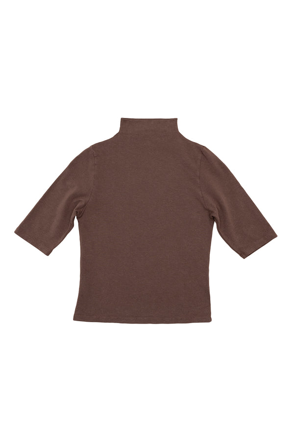 Loden Mock Neck Tee | Jungmaven Hemp Clothing & Accessories / Color: Coffee Bean