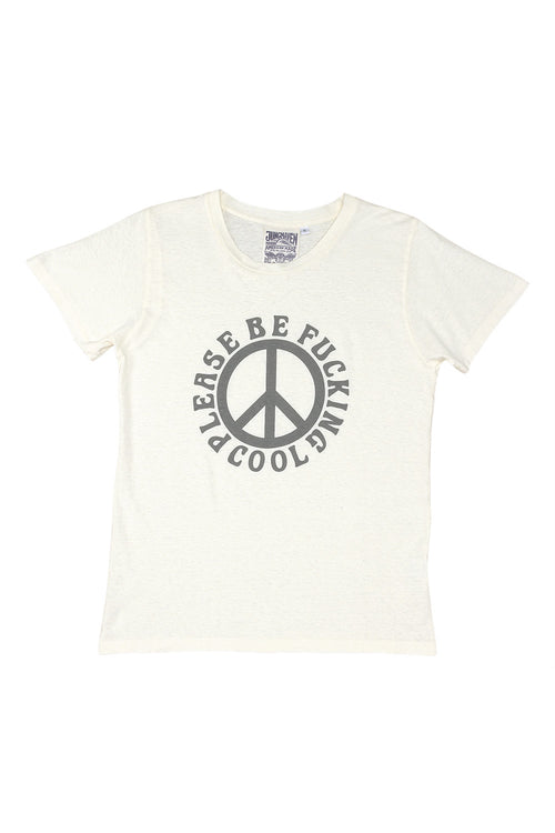 Please Be F#cking Cool Lorel Tee | Jungmaven Hemp Clothing & Accessories / Color: Washed White