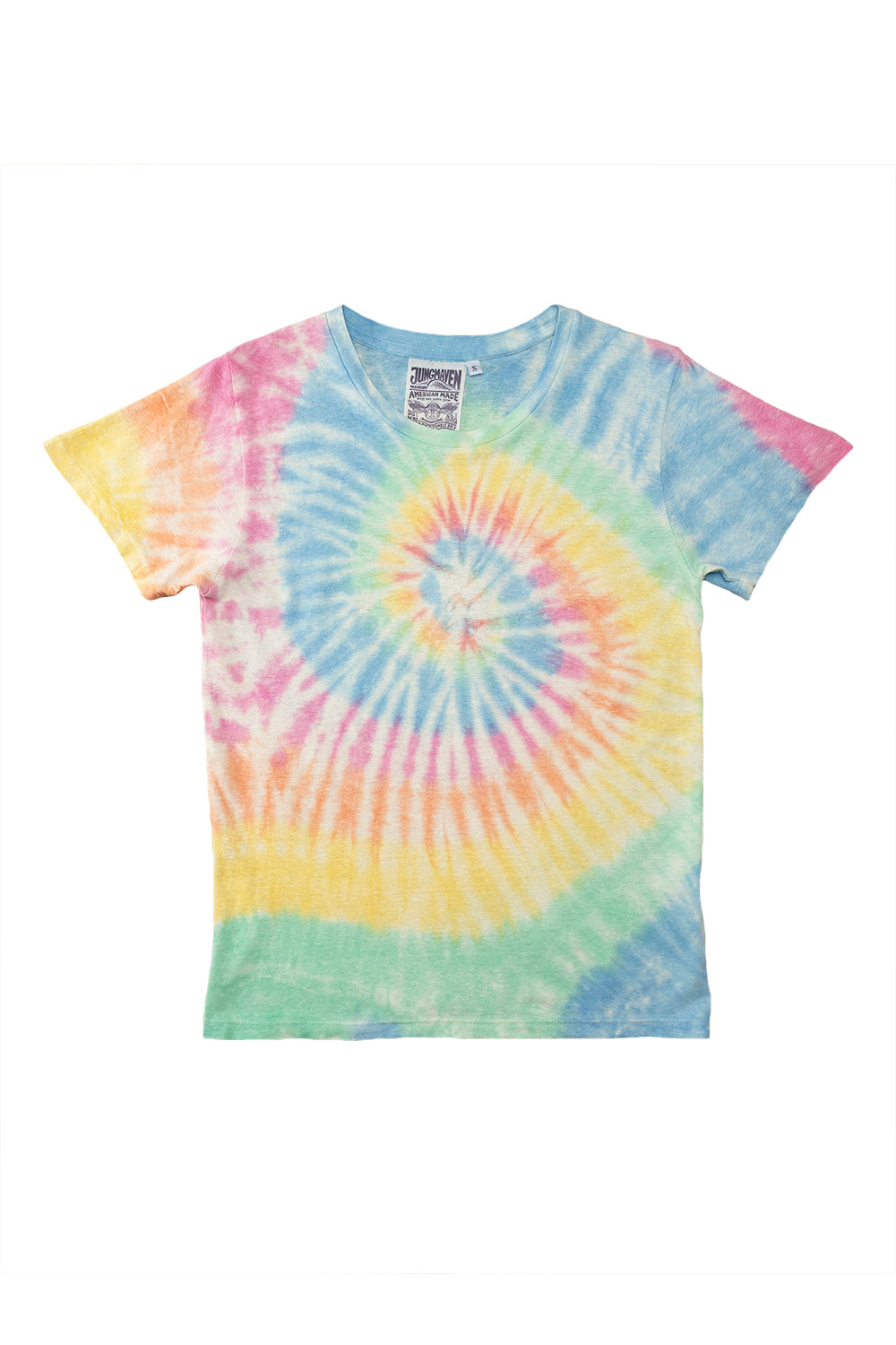 Wave Lorel Tee | Jungmaven Hemp Clothing & Accessories / Color: Rainbow