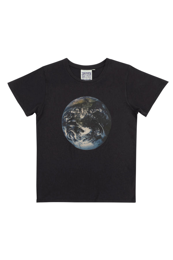 Earth Flag Loral Tee | Jungmaven Hemp Clothing & Accessories / Color: Black