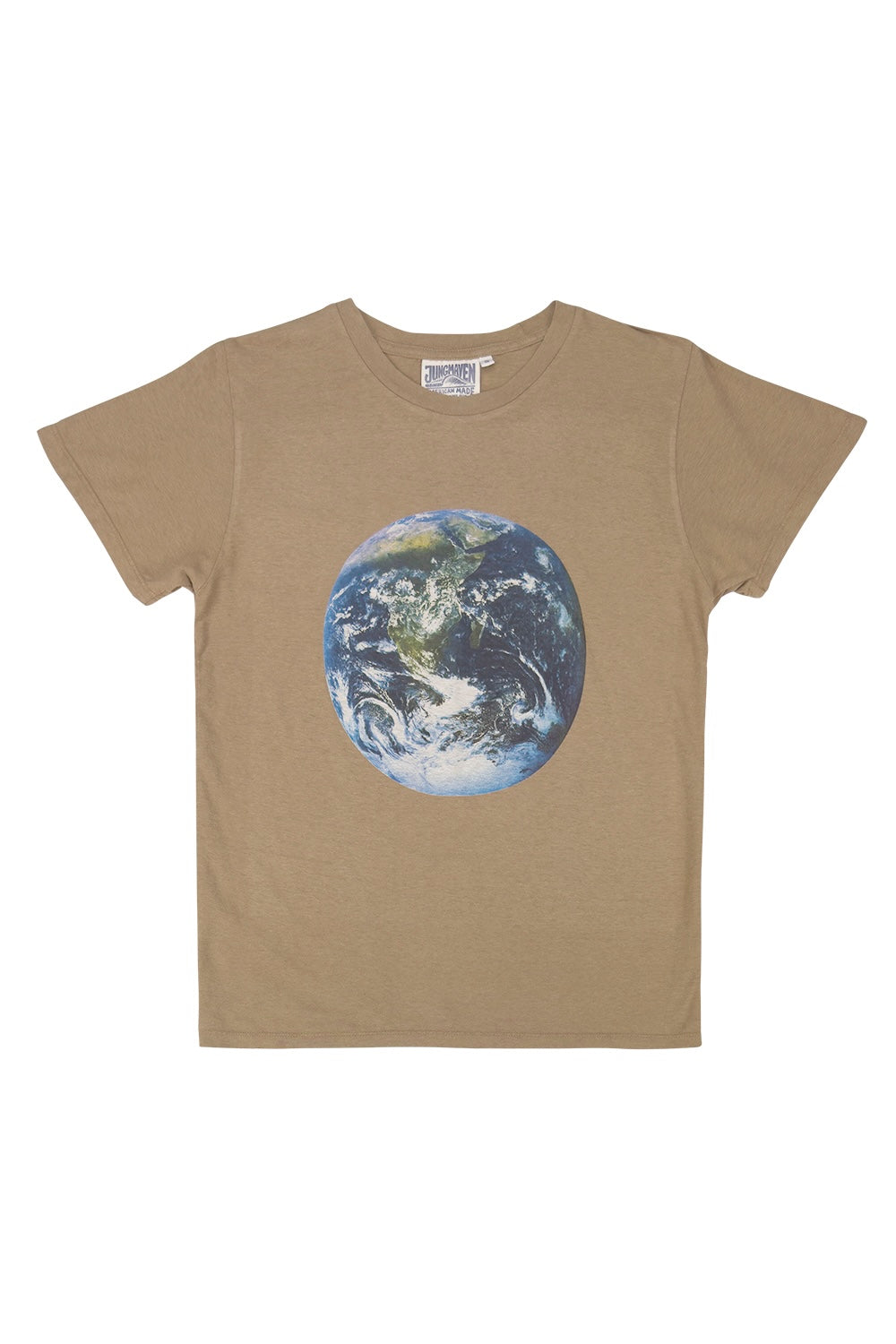 Earth Flag Loral Tee | Jungmaven Hemp Clothing & Accessories / Color: Coyote