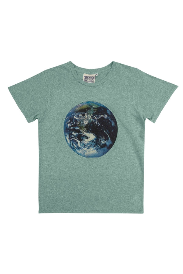Earth Flag Loral Tee | Jungmaven Hemp Clothing & Accessories / Color: Deep Teal