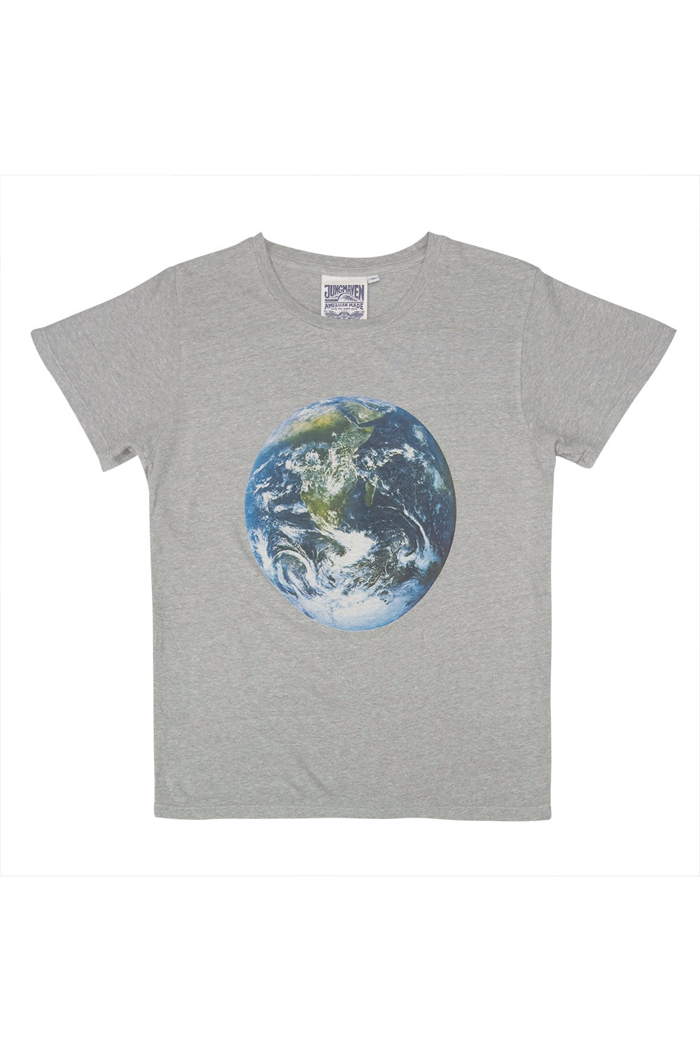 Earth Flag Loral Tee | Jungmaven Hemp Clothing & Accessories / Color: Athletic Gray