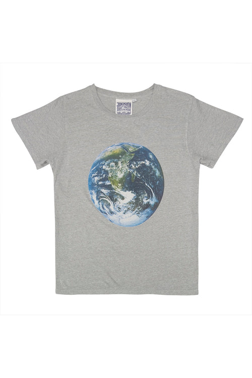 Earth Flag Loral Tee | Jungmaven Hemp Clothing & Accessories / Color: Athletic Gray