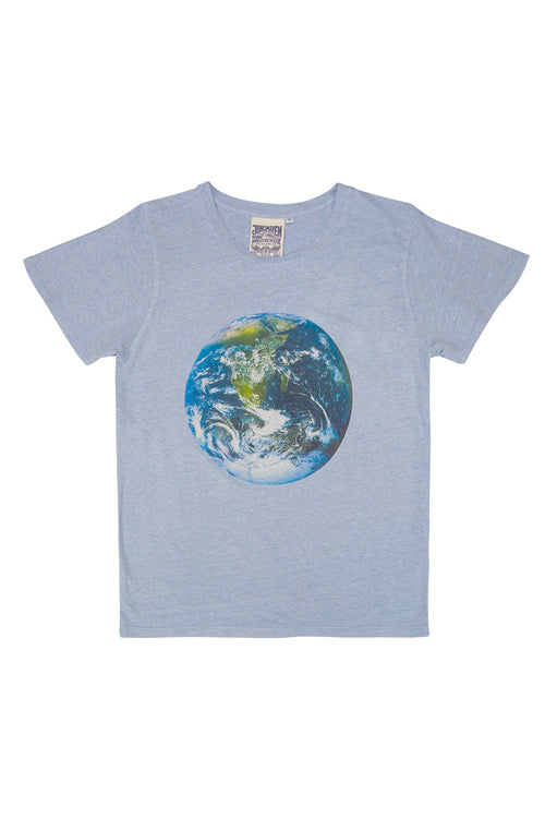 Earth Flag Loral Tee | Jungmaven Hemp Clothing & Accessories / Color: Coastal Blue