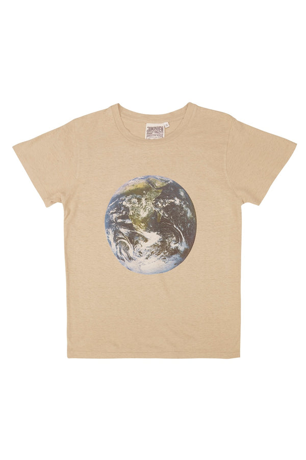 Earth Flag Loral Tee | Jungmaven Hemp Clothing & Accessories / Color: Oat Milk