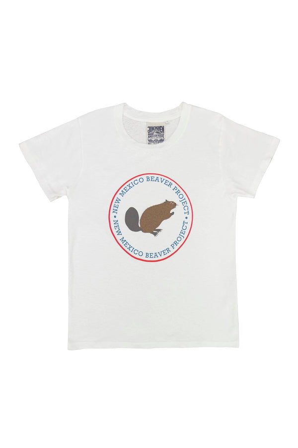 New Mexico Beaver Project Lorel Tee | Jungmaven Hemp Clothing & Accessories / Color: Washed White