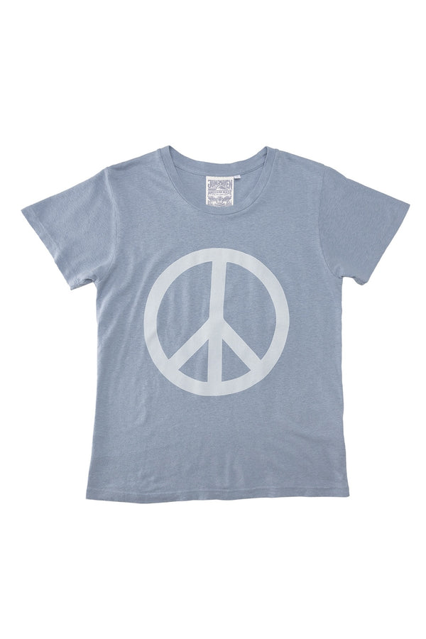 Peace Lorel Tee | Jungmaven Hemp Clothing & Accessories / Color: Coastal Blue