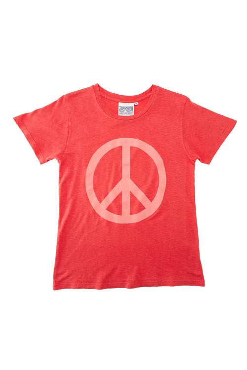 Peace Lorel Tee | Jungmaven Hemp Clothing & Accessories / Color: Rose Water on Sunet Coral