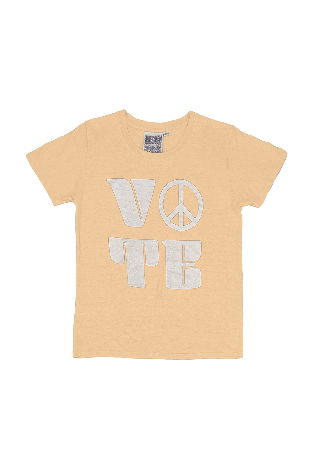 Vote Peace Lorel Tee | Jungmaven Hemp Clothing & Accessories / Color: Oat Milk