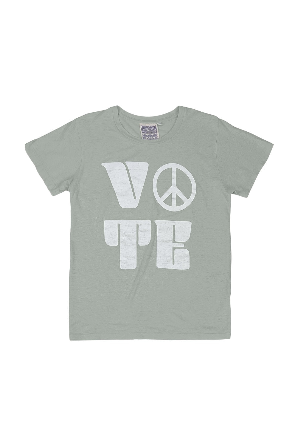 Vote Peace Lorel Tee | Jungmaven Hemp Clothing & Accessories / Color:Seafoam Green