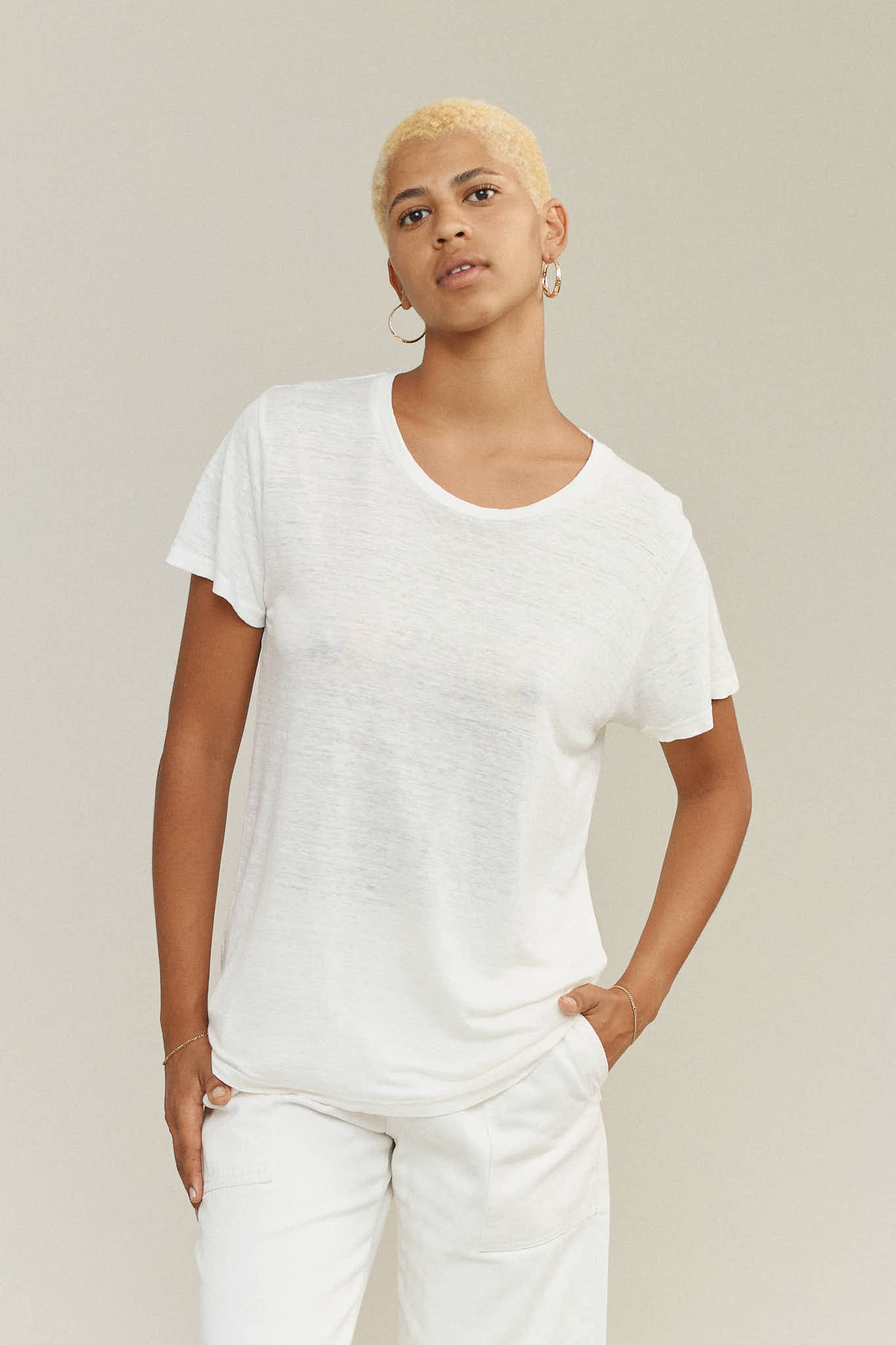 Madison 100% Hemp Tee | Jungmaven Hemp Clothing & Accessories / model_desc: Naya is  5’9 wearing Small