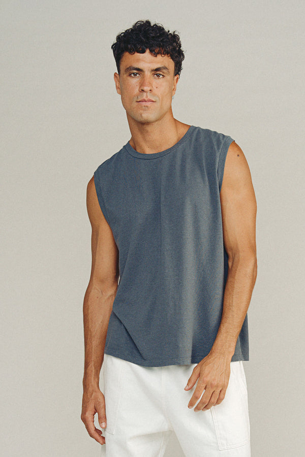 Malibu Muscle Tee | Jungmaven Hemp Clothing & Accessories / model_desc: Shen is 6’3” wearing L