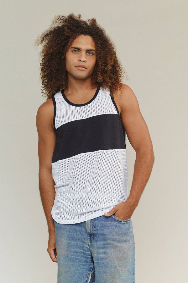 Marathon Mesh Tank | Jungmaven Hemp Clothing & Accessories / model_desc: Davon is 6’0” wearing L