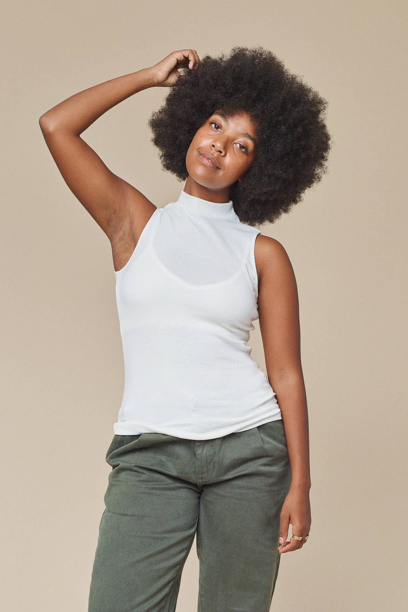 Mariposa Mock Neck Tank | Jungmaven Hemp Clothing & Accessories / Color: