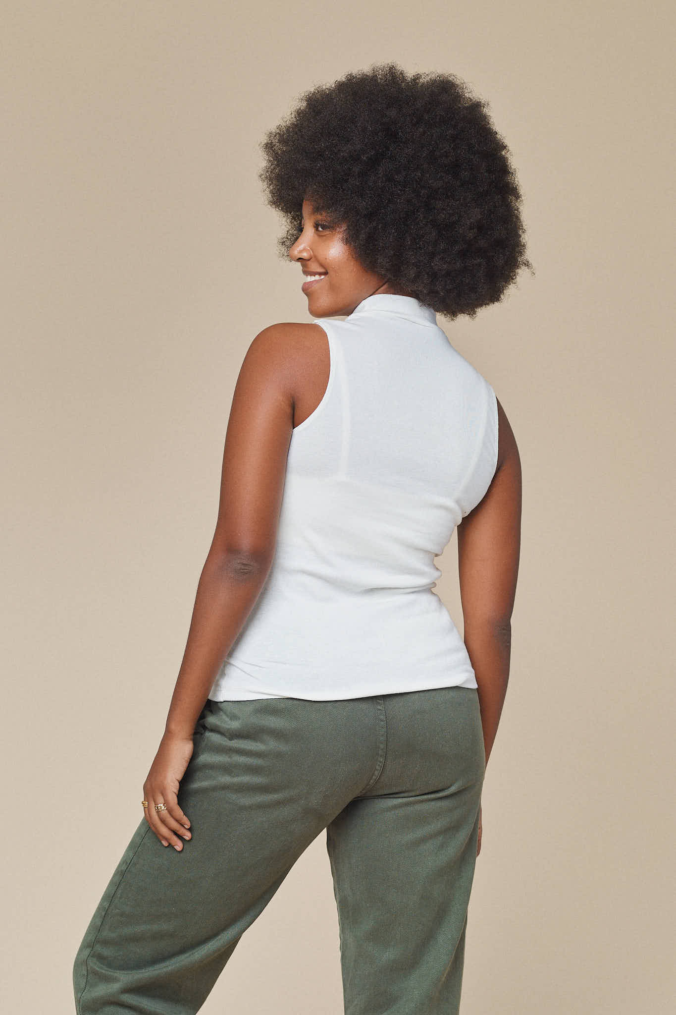 Mariposa Mock Neck Tank | Jungmaven Hemp Clothing & Accessories / Color: