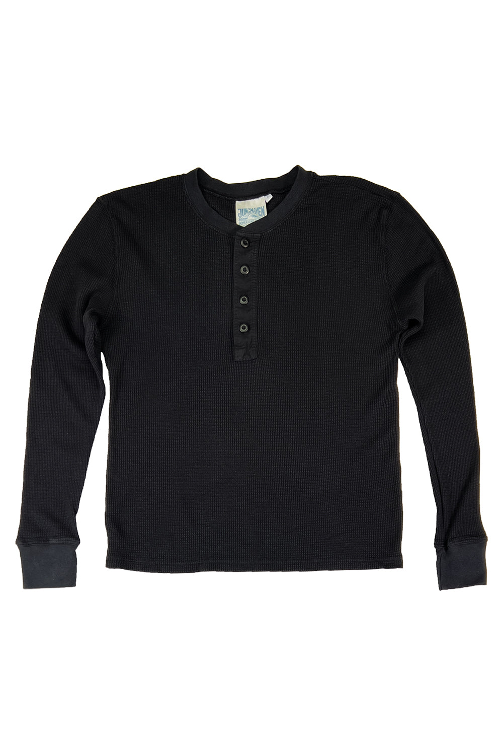 Thermal Mountain Henley | Jungmaven Hemp Clothing & Accessories / Color: Black