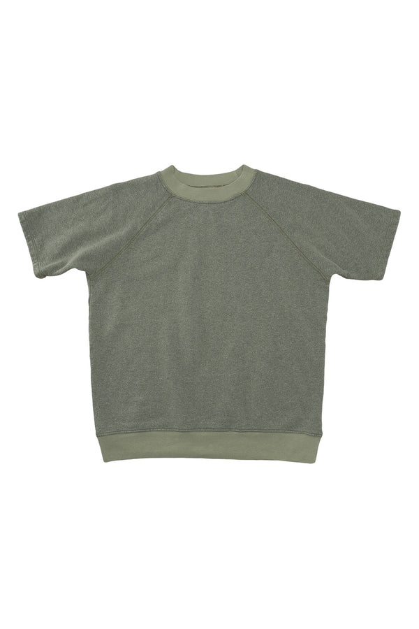 Heathered Magnuson Short Sleeve Raglan | Jungmaven Hemp Clothing & Accessories / Color: Olive Green