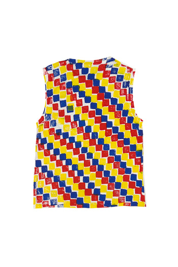 Checkerboard Malibu Muscle Tee | Jungmaven Hemp Clothing & Accessories / Color: Back