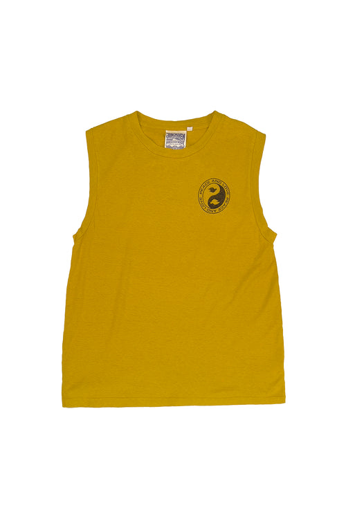 Peace & Love Malibu Muscle Tee | Jungmaven Hemp Clothing & Accessories / Color: Spicy Mustard