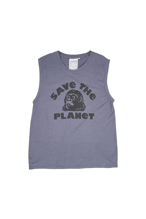 ve the Planet Malibu Muscle Tee | Jungmaven Hemp Clothing & Accessories / Color: Diesel Gray
