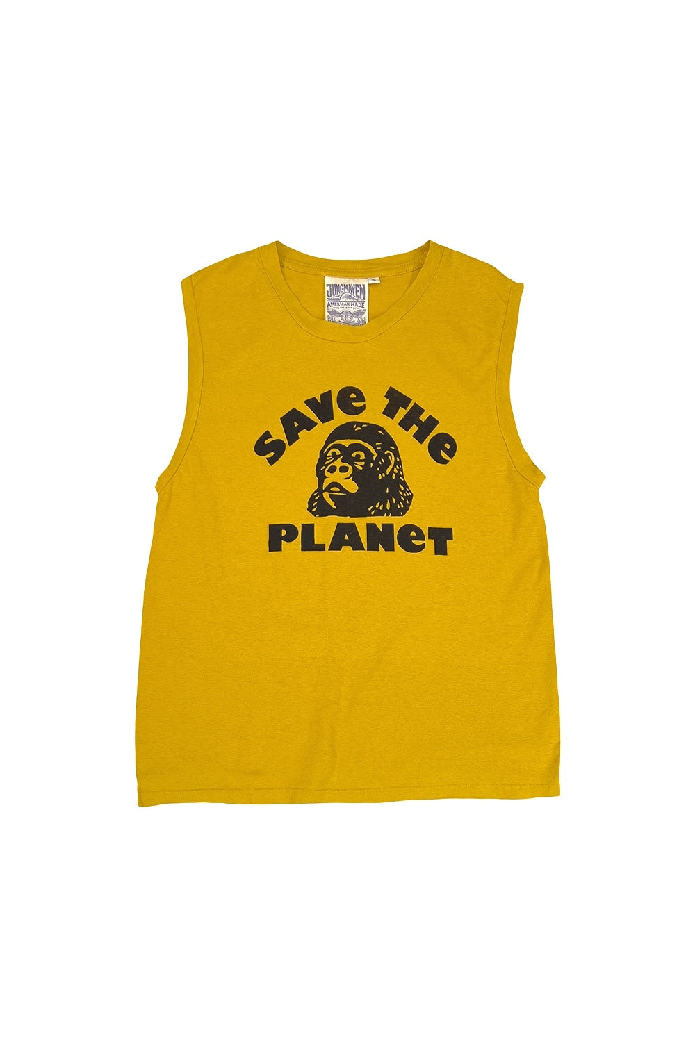 ve the Planet Malibu Muscle Tee | Jungmaven Hemp Clothing & Accessories / Color: Spicy Mustard