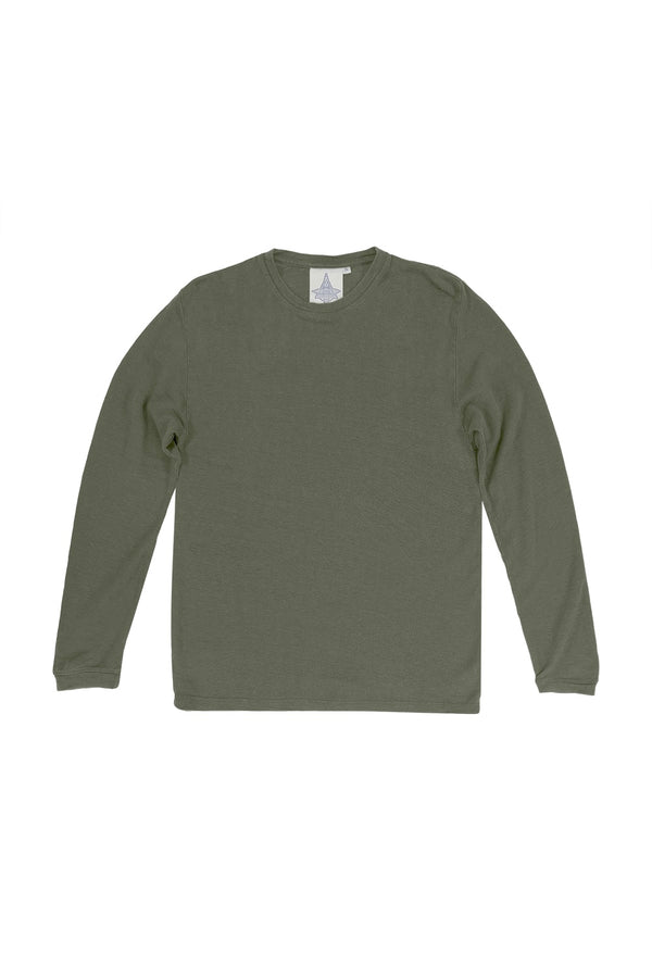 Mana 10 Long Sleeve - 100% Hemp Tee | Jungmaven Hemp Clothing & Accessories / Color: Olive Green