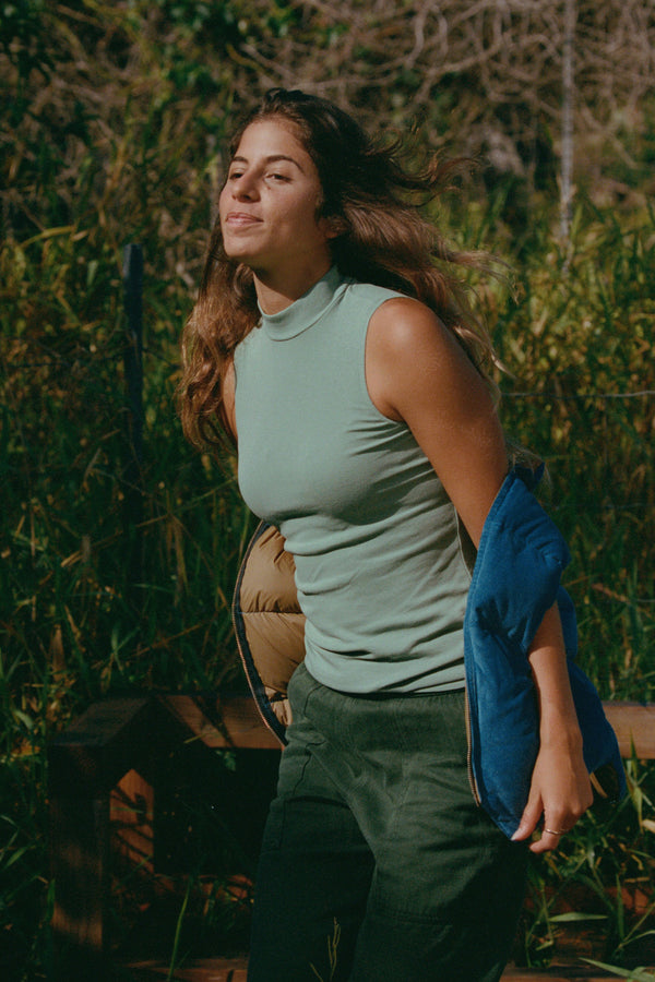 Mariposa Mock Neck Tank | Jungmaven Hemp Clothing & Accessories / Color: