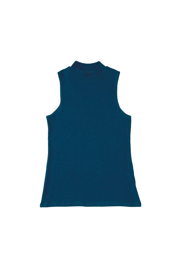 Mariposa Mock Neck Tank | Jungmaven Hemp Clothing & Accessories / Color: Deep Indigo