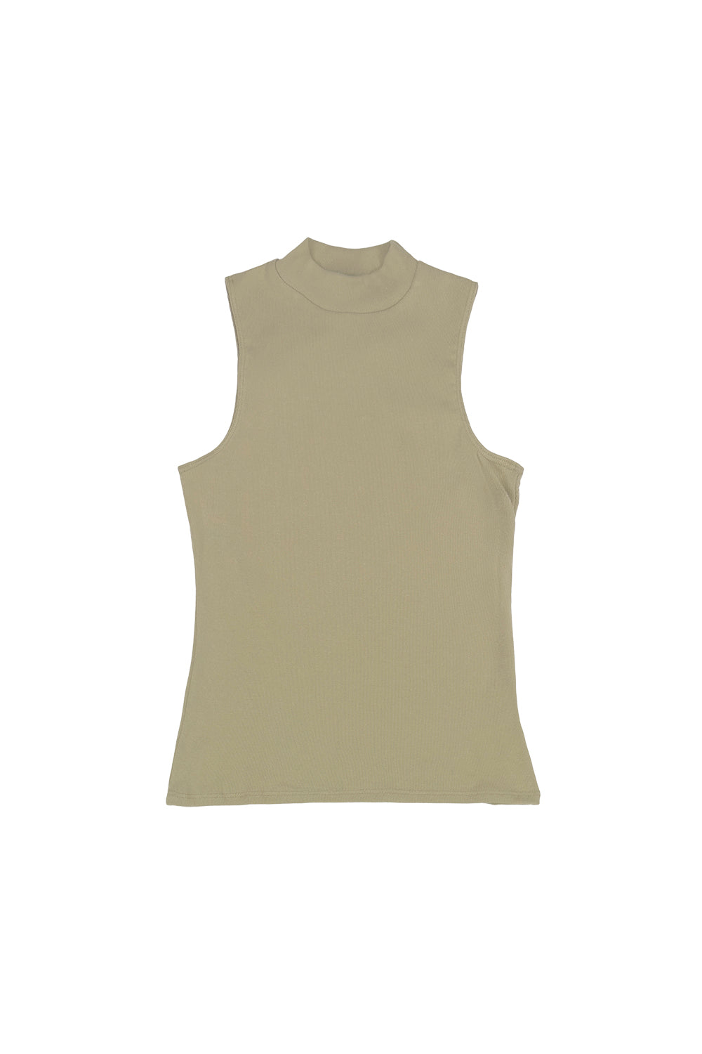 Mariposa Mock Neck Tank | Jungmaven Hemp Clothing & Accessories / Color: Desert Khaki