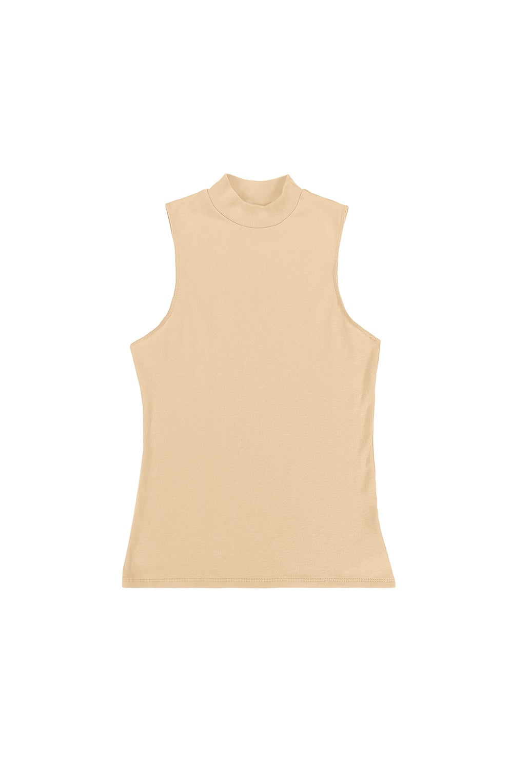 Mariposa Mock Neck Tank | Jungmaven Hemp Clothing & Accessories / Color: Oat Milk