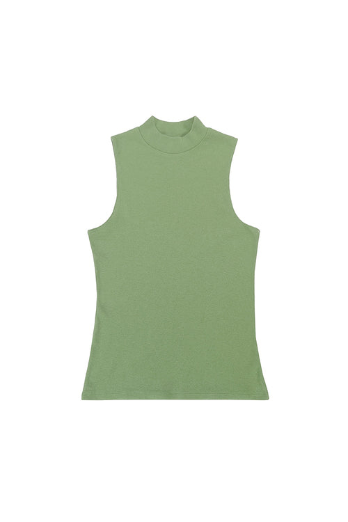 Mariposa Mock Neck Tank - Sale Colors | Jungmaven Hemp Clothing & Accessories / Color: Pistachio