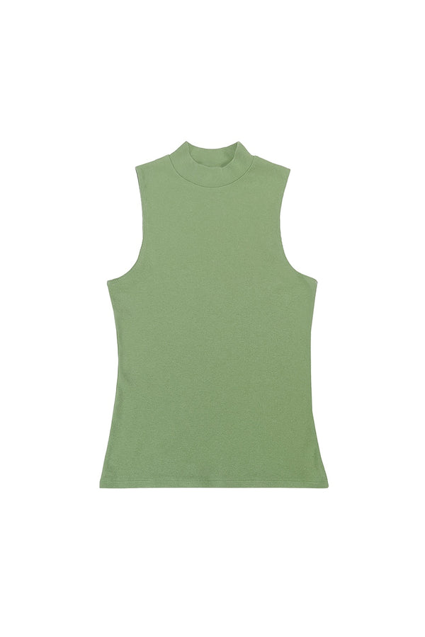 Mariposa Mock Neck Tank - Sale Colors | Jungmaven Hemp Clothing & Accessories / Color: Pistachio