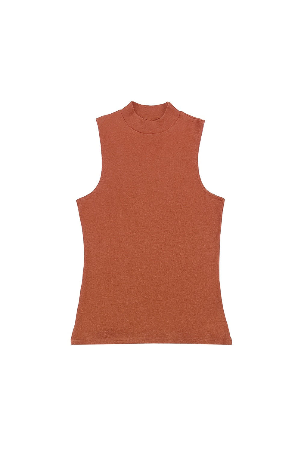 Mariposa Mock Neck Tank | Jungmaven Hemp Clothing & Accessories / Color: Rooibos Tea