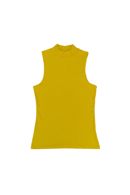 Mariposa Mock Neck Tank - Sale Colors | Jungmaven Hemp Clothing & Accessories / Color: Citrine Yellow