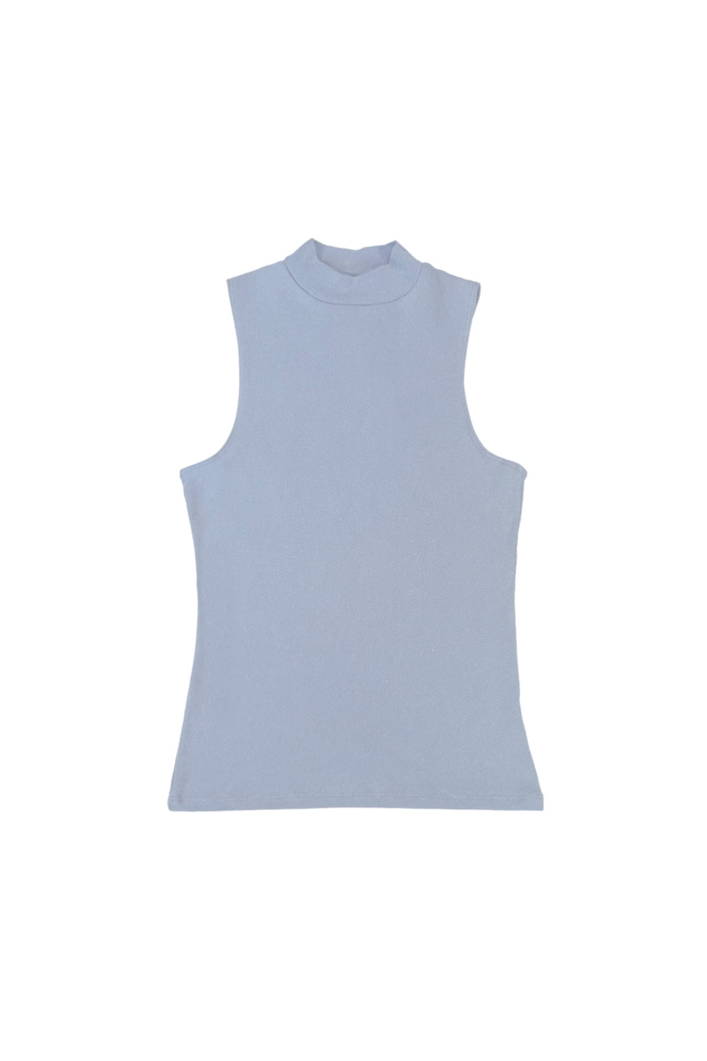 Mariposa Mock Neck Tank | Jungmaven Hemp Clothing & Accessories / Color: Coastal Blue