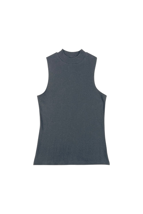 Mariposa Mock Neck Tank - Sale Colors | Jungmaven Hemp Clothing & Accessories / Color: Forest Green