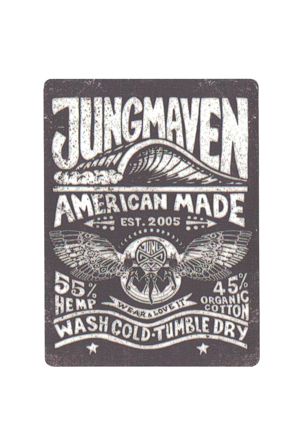 Jungmaven Stickers | Jungmaven Hemp Clothing & Accessories / Color: Flat Black