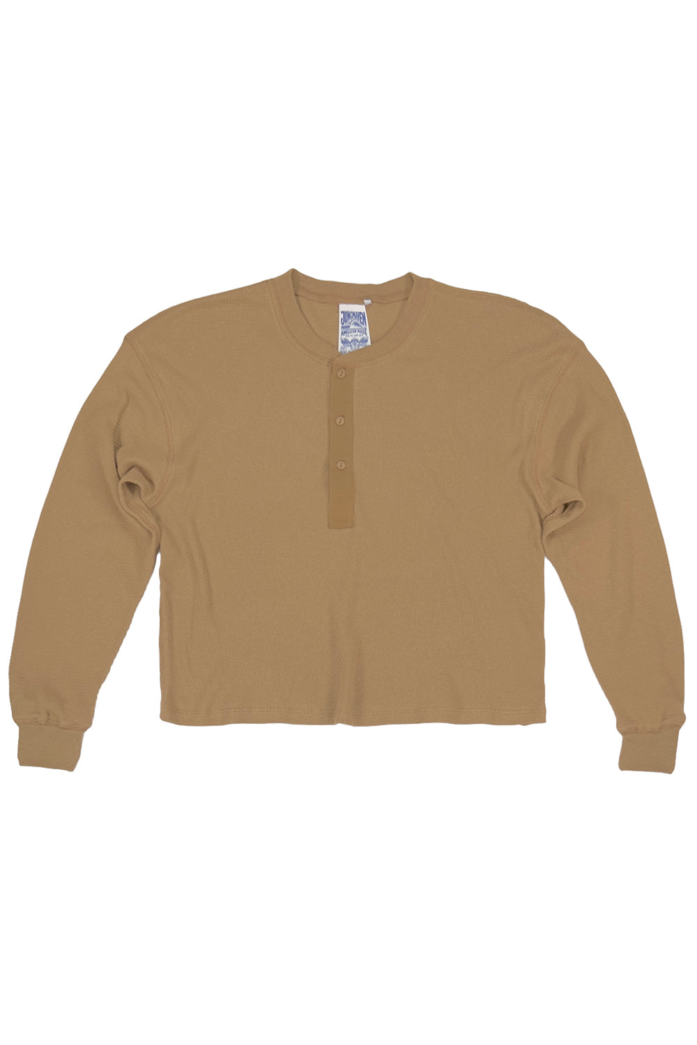 Mesa Cropped Thermal Henley | Jungmaven Hemp Clothing & Accessories / Color:Coyote