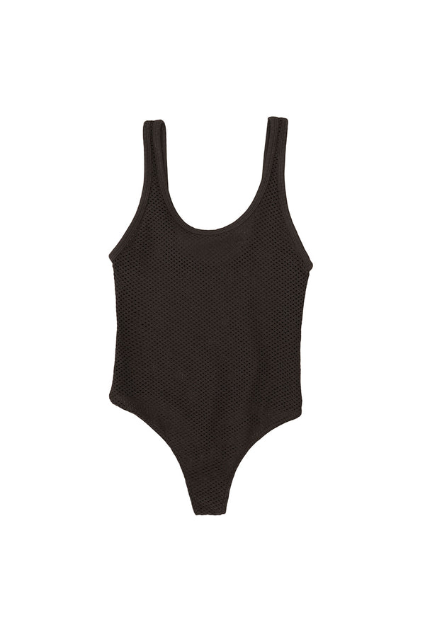 Mesh Bodysuit | Jungmaven Hemp Clothing & Accessories / Color: Coffee Bean