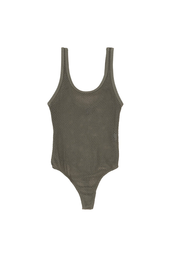 Mesh Bodysuit | Jungmaven Hemp Clothing & Accessories / Color: Olive Green