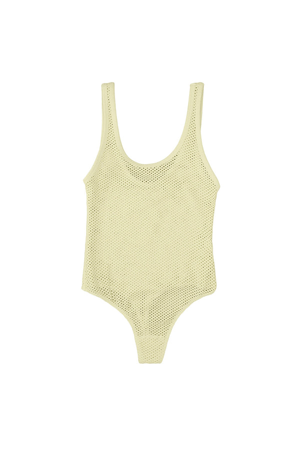Mesh Bodysuit | Jungmaven Hemp Clothing & Accessories / Color: Sunbleached Yellow