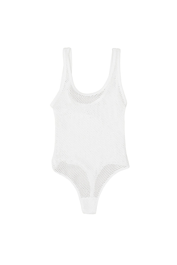 Mesh Bodysuit | Jungmaven Hemp Clothing & Accessories / Color: Washed White