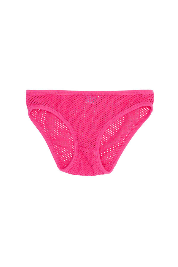 Mesh Bikini Brief | Jungmaven Hemp Clothing & Accessories / Color: Electric Fuchsia