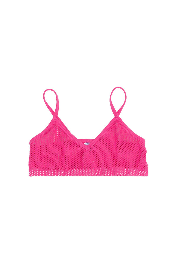 Mesh Bralette | Jungmaven Hemp Clothing & Accessories / Color: Electric Fuchsia