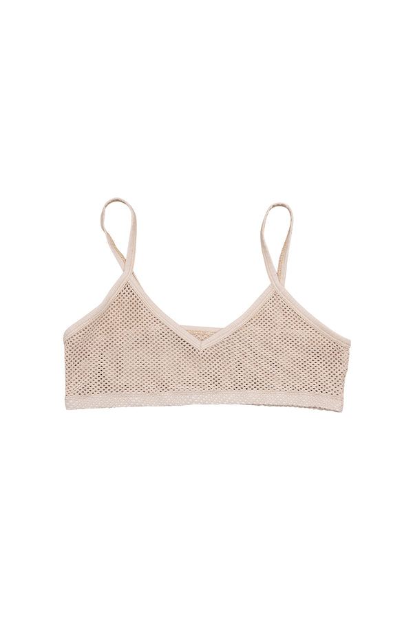 Mesh Bralette | Jungmaven Hemp Clothing & Accessories / Color: Stucco Beige 