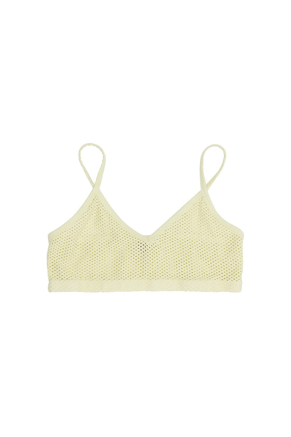 Mesh Bralette | Jungmaven Hemp Clothing & Accessories / Color: Sunbleached Yellow