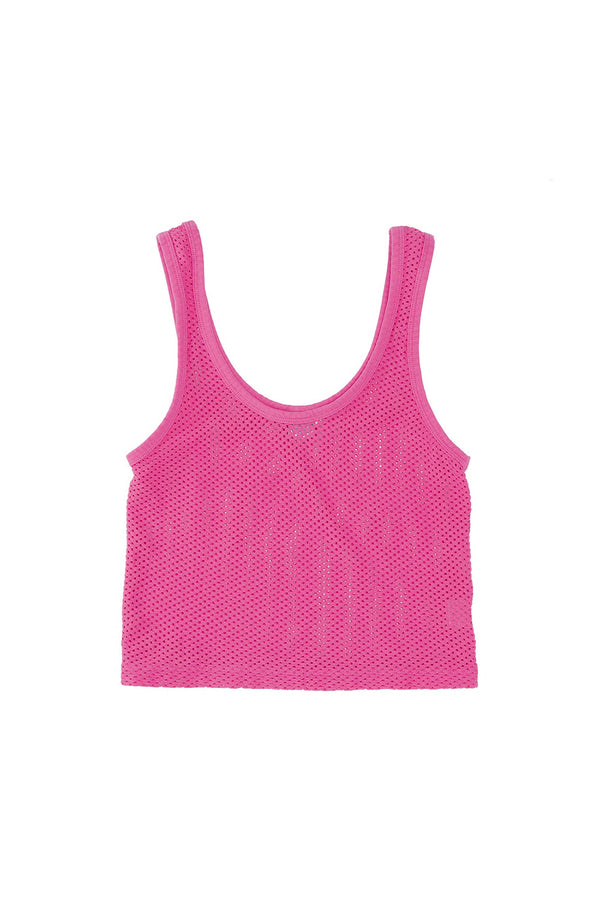 Mesh Sporty Tank | Jungmaven Hemp Clothing & Accessories / Color: Electric Fuchsia 